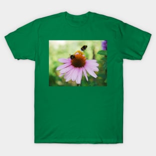 Echinacea Purpurea with Bees T-Shirt